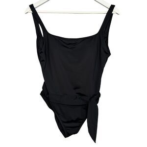 La Blanca Side Tie One Piece Swimsuit Black 10